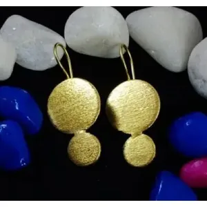 SOUMYA CREATIONS - Pendientes de Latón Hechos a Mano con Baño de Oro para Mujer, Estilo Rajastaní, Ideales para Fiestas - Product Image 1