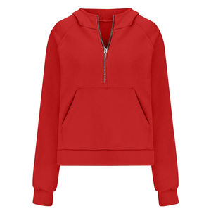 Sudaderas de Manga Larga con Media Cremallera, Ropa de Otoño con Bolsillo, Sudadera Corta con Cremallera para Mujer, OEM 2026 - Product Image 2