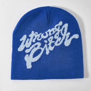 100% acrílico invierno calidez carta patrón sombrero de punto Super alta calidad Casual versátil para hombres y mujeres - Product Image 4
