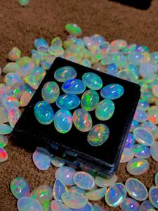 Haute qualité AA éthiopien blanc opale pierre naturelle ovale coupe Cabochon véritable pierre précieuse en vrac lot de gros - Product Image 5