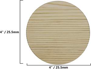 Unfinished <b>Pine</b> Wood Cup Mats <b>Round</b> Blank Wooden Coasters For Serving Coffee And Drinks For Home Part And Office Purpose - Product Image 5