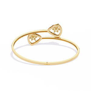 Magnifique bracelet et jonc en or 18 carats avec diamants de laboratoire - Product Image 3