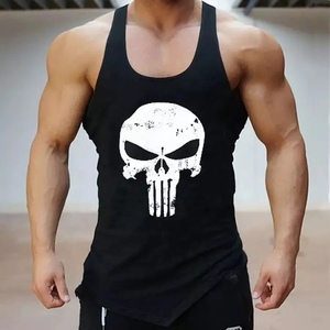 Débardeur d'entraînement de gymnastique décontracté grande taille pour hommes Fitness Muscle Fit Spandex solide personnalisé motif 3D impression par sublimation respirante - Product Image 1