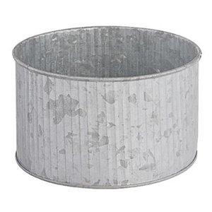 Set of 3 Round Galvanized Iron Planter <b>Pots</b> Perfect For Outdoor <b>Balcony</b> Home Garden Decor Nursery Flower Planter - Product Image 2