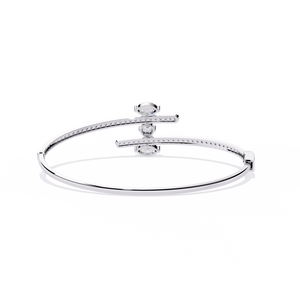 Magnifique bracelet et jonc en or 18 carats avec diamants de laboratoire - Product Image 1