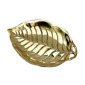 Tuyệt Vời Vàng Hoàn Thành Nhôm Lá Món Ăn Tươi Đến Lá Thiết Kế Món Ăn Tấm Trang Trí Lá Món Ăn Cho Nhà Bếp & Bộ Đồ Ăn - Product Image 2