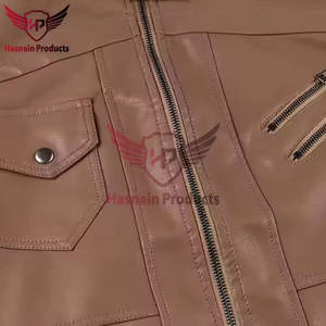 Veste chaude en polaire d'hiver personnalisable avec capuche détachable Manteaux en cuir véritable pour hommes pour motos et coureurs - Product Image 2