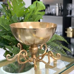 Tazón de Aluminio Ecológico Hecho a Mano con Base de Ciervo de Latón Dorado Pulido, Elegante Plato para Dulces y Frutos Secos, Decoración Moderna de Estilo Vintage para el Hogar - Product Image 3