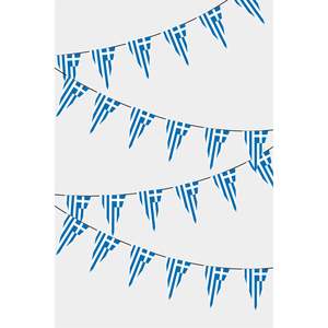 Greece Triangular Flag Bunting for New Year and Valentine's Day Wall Decor Paper <b>Banner</b> for Event and Party - Product Image 1