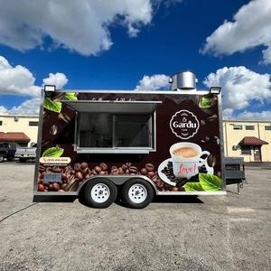 Mode Alimentaire Pliable Chariot Food Truck Café Portable Chariots Mobile Restaurant Remorque Bar Bière Station Hotdog À Bas Prix - Product Image 1