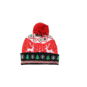 Chapeau de Noël en laine d'hiver personnalisé avec broderie de qualité supérieure, taille adulte, pour les fêtes - Product Image 5