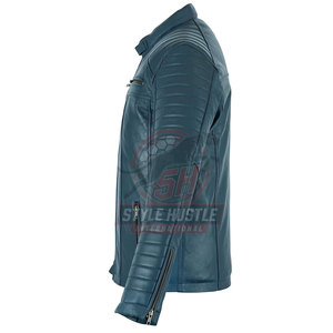 Servicios OEM Chaqueta de cuero para hombre con logotipo personalizado de alta calidad, nuevo diseño, chaqueta de cuero de invierno para hombre, hecha en Pakistán - Product Image 3