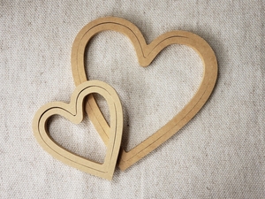 Guirlande en bois rustique en forme de coeur de Noël de ferme vintage pour décoration de table d'Inde - Product Image 5