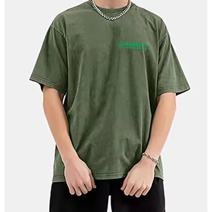 เสื้อยืดผู้ชายคุณภาพสูง ผ้าฝ้ายแท้ 100% คอกลม ทรงปกติ ระบายอากาศได้ดี ไซส์ใหญ่ รุ่นใหม่ล่าสุด ผ่านกระบวนการฟอกสีแบบแอซิดวอช เป็นมิตรต่อสิ่งแวดล้อม - Product Image 3