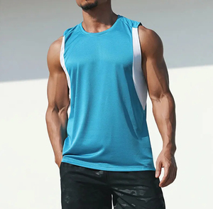 Wholesale High Street Style Ribbed <b>Gym</b> TankTops Custom Singlets <b>men's</b> tank tops USA Size Stretchable <b>Men's</b> Tanktops Custom Logo - Product Image 2