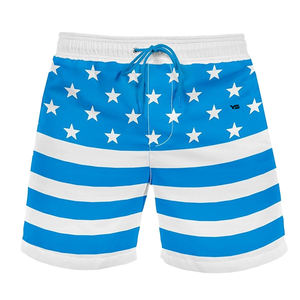 กางเกงขาสั้นชายหาดลำลองของผู้ชายสำหรับฤดูร้อนมีเชือกผูกทำจากโพลีเอสเตอร์มีหลายสีให้เลือกติดโลโก้ตามสั่ง - Product Image 5