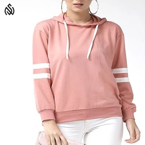 Sudadera con capucha de algodón de manga larga para mujer al mejor precio, ropa de invierno de secado rápido con diseño sólido, sudaderas con capucha de mujer de tamaño estampado personalizado - Product Image 1