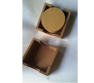 MARBLE WOODEN Custom Material Coaster Set Classic Style <b>round</b> Stone Pads for Kitchen Made in India - Product Image 3