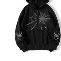 Sweats à capuche zippés en molleton 100% coton personnalisés pour hommes à prix d'usine Sweat à capuche strass personnalisé pour hommes Fabricant unisexe du Pakistan