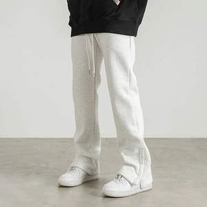 Nouveau pantalon de survêtement évasé coupe ajustée personnalisé de haute qualité pour hommes pantalon évasé vierge taille moyenne style décontracté lavé lourd pour hommes - Product Image 3