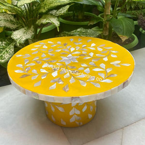 Support à gâteau en nacre disponible, incrustation de nacre, bois, résine, service de desserts, Eid et Ramadan, prix avantageux - Product Image 4