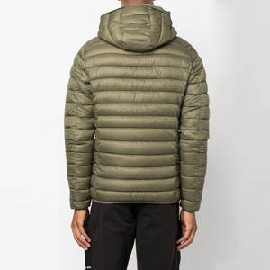 Veste d'hiver pour hommes High Street matelassée en nylon polyester bouffant avec capuche grande taille respirant bulle design décoration de poche - Product Image 2