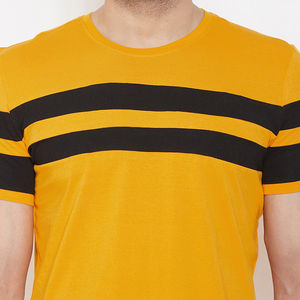 Camiseta informal de moda de verano para hombre, diseño único de manga corta, patrón de Color sólido hecho de tela peinada - Product Image 2