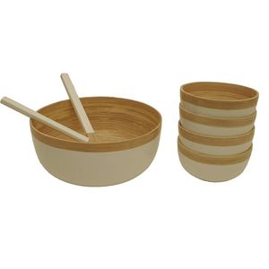 Ensaladeras de bambú hiladas altamente recomendadas con servidores para artículos de cocina Ventas al por mayor de alta calidad hechas en Vietnam - Product Image 2