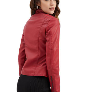 Chaqueta de Cuero para Mujer, Hecha a Medida, de Alta Calidad, Elegante, Transpirable, con Cierre de Cremallera, Disponible en Diferentes Colores - Product Image 2