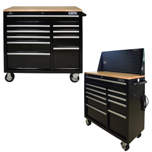 Gabinete de herramientas de acero de 10 cajones de 104 cm Cofre de herramientas mecánico rodante de alta resistencia para almacenamiento de almacén de Industria de garaje - Product Image 1