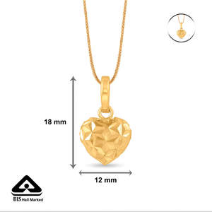 Collier avec pendentif en or en forme de cœur Muse Aura - Product Image 6