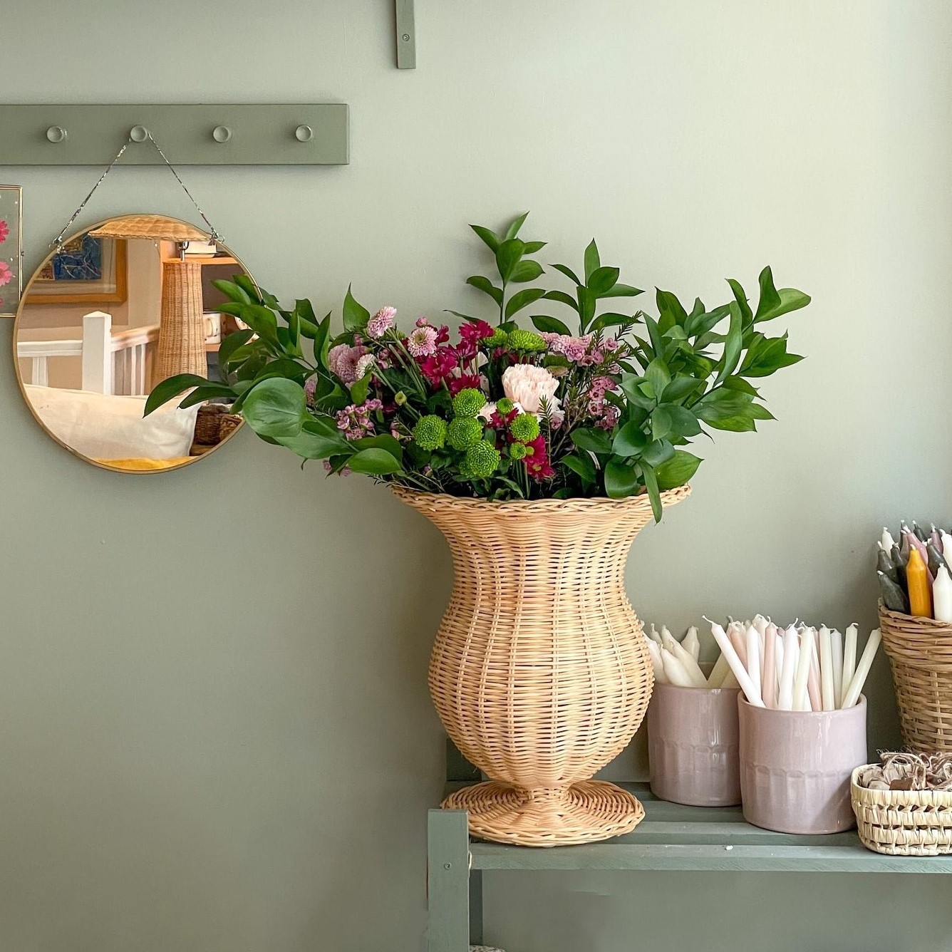 Grosse boule en rotin naturel pour votre déco de table