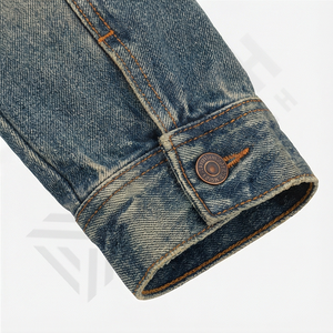 Veste en jean décontractée d'hiver de qualité supérieure, personnalisable, nouvelle collection, qualité durable, col montant réversible, logo personnalisé sur le devant, meilleur prix - Product Image 6