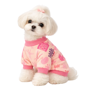 เสื้อสเวตเชิ้ตลายพิมพ์สีชมพูน่ารักสำหรับสุนัข พร้อมขอบแขนเสื้อแบบริบ นุ่มสบาย เหมาะสำหรับฤดูหนาว สำหรับสุนัขตัวเล็ก ชุดสัตว์เลี้ยงแสนอบอุ่นสำหรับวันวาเลนไทน์ - Product Image 1