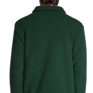 Vestes en polaire sherpa personnalisées pour hommes, style streetwear, coupe classique, coupe-vent, chaudes, respirantes, écologiques, avec boutons en corne, 320g, tendance - Product Image 4