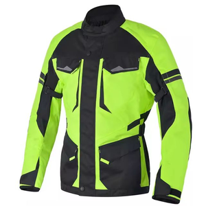 Veste de course moto unisexe en cuir véritable, logo personnalisé, équipement de course d'hiver imprimé en Cordura de haute qualité, fabriqué au Pakistan - Product Image 4