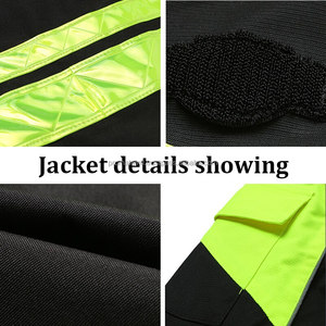 <b>Waterproof</b> Custom HIViz Reflective Road Safety Workwear Jacket High Visibility Industrial OEM Supplier Wholesale Removable Hood - Product Image 4