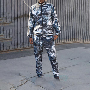 ชุดวอร์มสองชิ้นสำหรับผู้ชายเสื้อแจ็กเก็ตแนวสตรีทฮิปฮอปแบบมีซิปรูดแฟชั่นชุดกีฬาชุดวิ่งออกกำลังกายพิมพ์ลายได้ตามต้องการ - Product Image 1