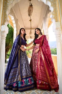 Última colección Ropa festiva étnica para mujer Moda Heavy Butter Silk Navratri Lehenga Choli Espejo Trabajo Algodón al por mayor - Product Image 6