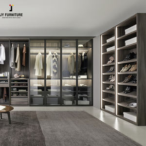 JY <b>Furniture's</b> Customizable RTA Modern European Design Bedroom Wardrobe <b>High</b> <b>Gloss</b> Elegant Panel for Home Hotel Use for Villas - Product Image 2