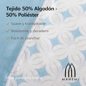 Juego de Sábanas de Algodón/Poliéster con Sábana Ajustable de 30 cm, Incluye Sábana Plana y Funda de Almohada, Categoría de Producto: Juegos de Fundas de Edredón - Product Image 3