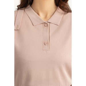 Camisa Casual Sencilla de Corte Holgado para Mujer, Ligera, Transpirable, 100% Poliéster, Tejido de Punto Suave, para Uso Diario en Verano, OEM ODM - Product Image 6