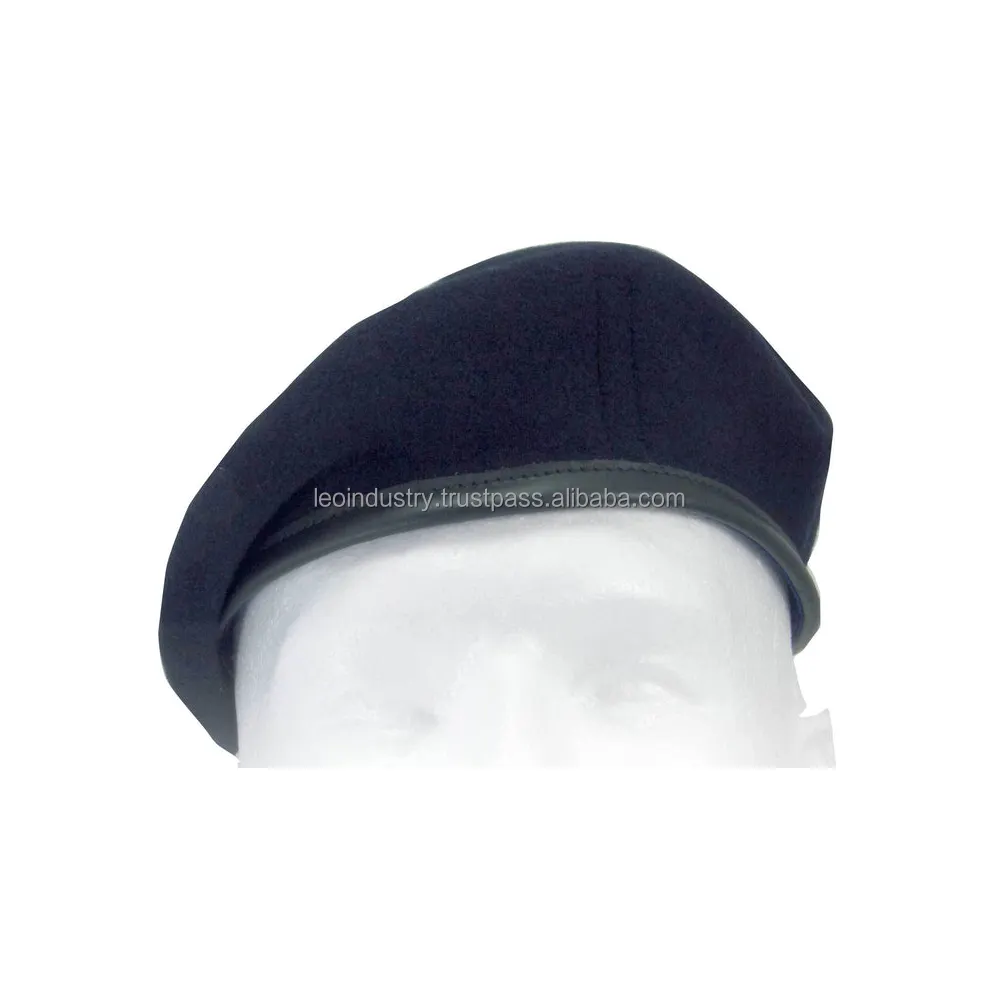 Navy Blue Beret With Insignia/Black Mariners Beret With Patch