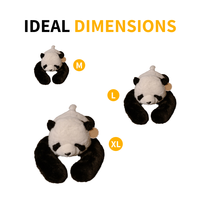 Coussin de sommeil en peluche réaliste et doux en coton PP brodé, motif panda ou koala, pour enfants de tous âges