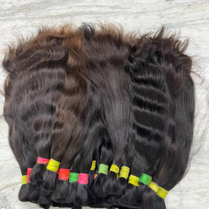 Extensiones de Cabello Humano Natural Ondulado Remy Indio Virgen de Alta Calidad de 24 Pulgadas, Trama Doble a Máquina, Negro Natural - Product Image 4