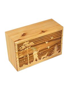 Urnas de cremación de madera hechas a mano para cenizas humanas, caja de urna funeraria de árbol de la vida grande para adultos, urnas de entierro para columbario - Product Image 5