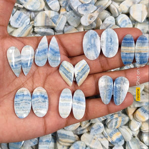 Pares de Rodocrosita azul de la mejor calidad Pares combinados de scheelita azul para pendientes - Product Image 1