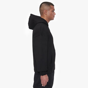 Sweats à capuche oversize pour hommes, 100% coton, teinture unie, logo personnalisé, streetwear pour la saison hivernale, coton mélangé de base - Product Image 6