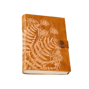 Journal en cuir personnalisé, carnet fait main sur mesure, agenda illustré de plantes botaniques, cadeau inspiré de la nature pour lui et elle - Product Image 1