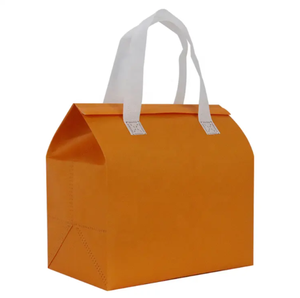 Reusable <b>Thermal</b> Insulated Cooler <b>Bag</b> Custom Logo Non Woven <b>Food</b> <b>Delivery</b> Cooler <b>Bag</b> Aluminum Foil Lamination Wholesale MOQ 500 - Product Image 2